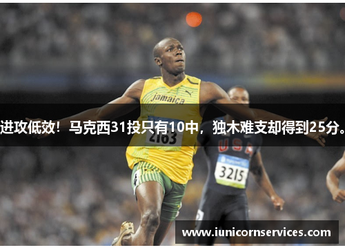 进攻低效！马克西31投只有10中，独木难支却得到25分。